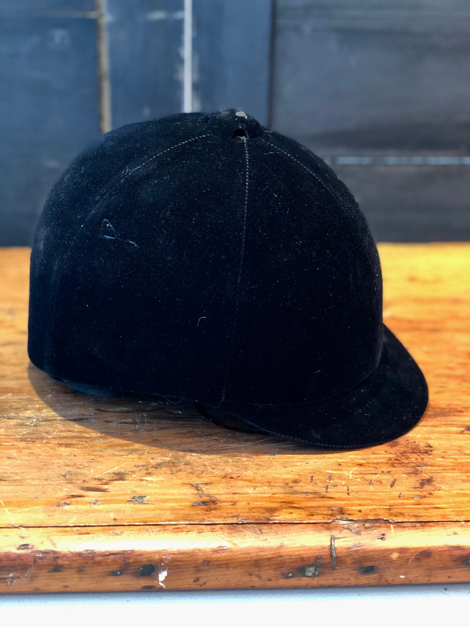 Black Velvet Riding Hat Equestrian Dressage Decor Etsy