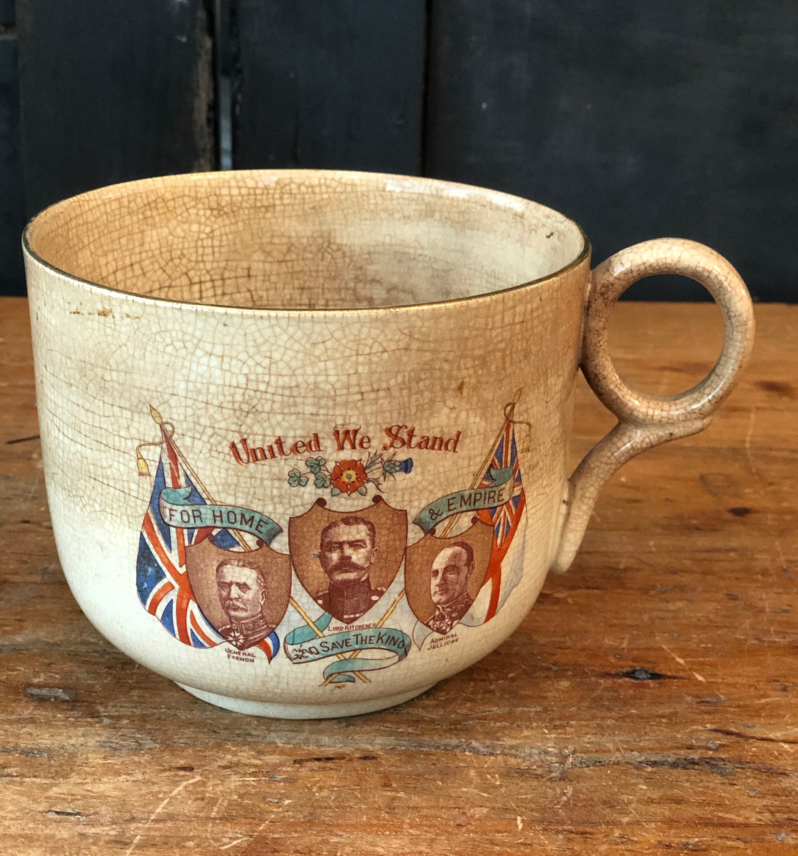 WWI Ironstone Mug General French Lord Kitchener and Admiral Etsy Canada