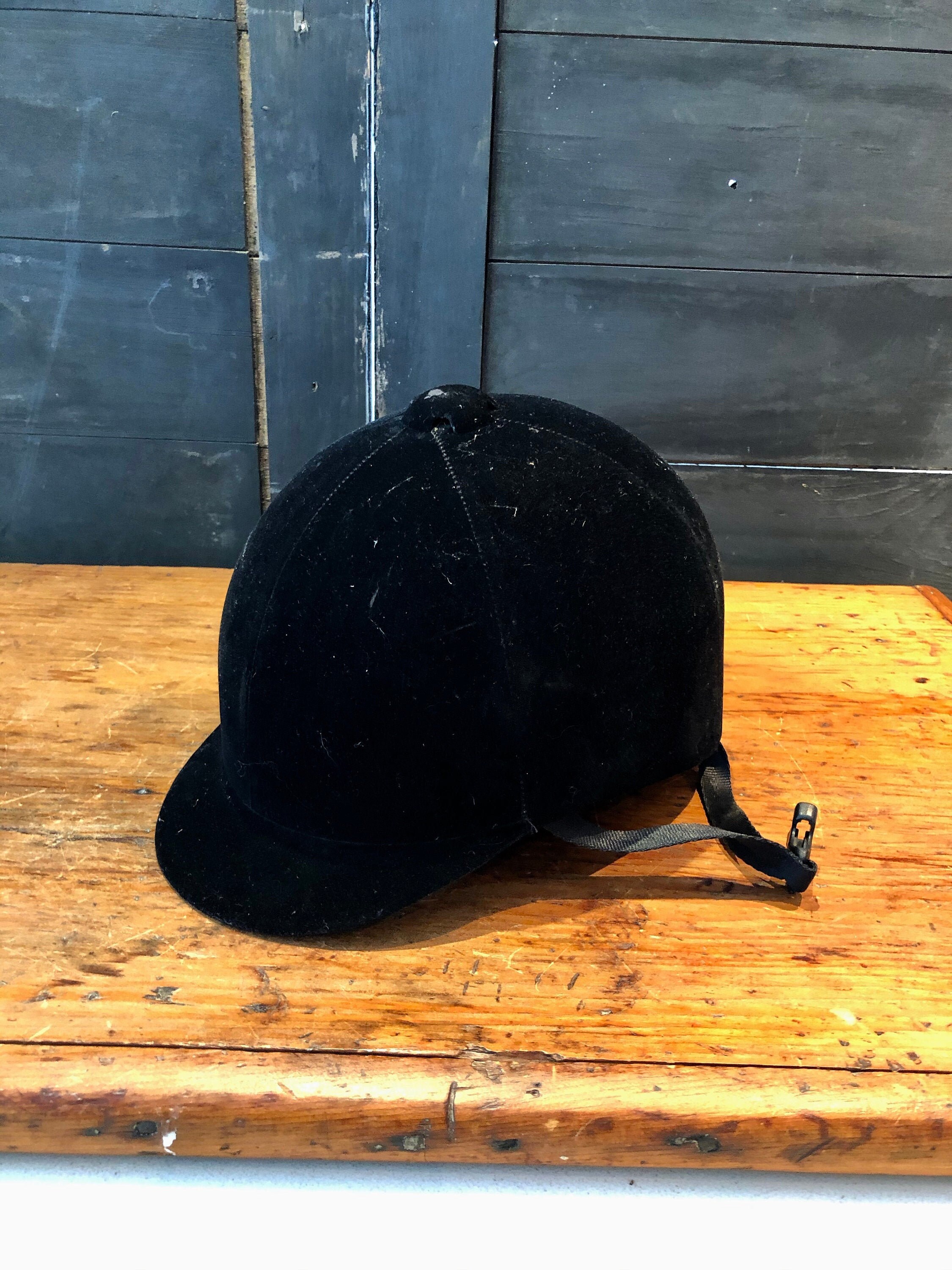 Black Velvet Riding Hat Equestrian Dressage Decor Etsy