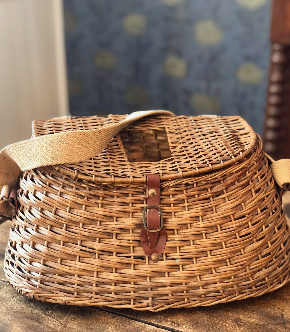 Wicker Fishing Basket Creel Basket 16 W Base x 7 Etsy