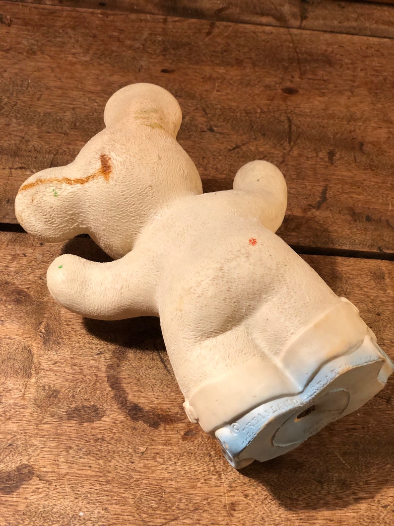 Dreamland Creations 1958 Vintage Dreamland Rubber Squeak Toy 1958 8 x 5 Roller Skating Bear