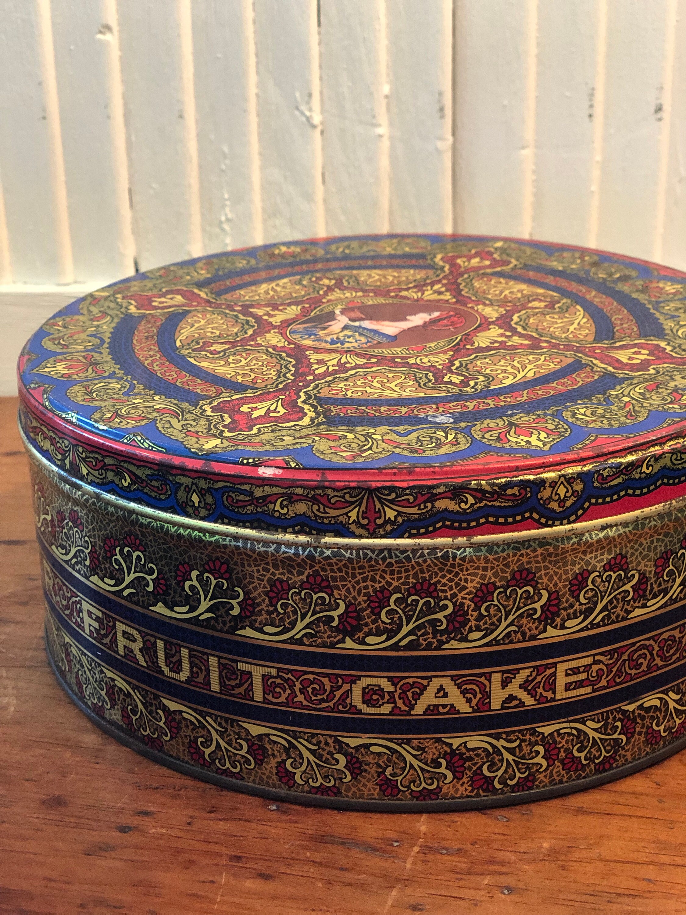 Three Blue Floral Biscuit Tins Curated Collection Blue Etsy