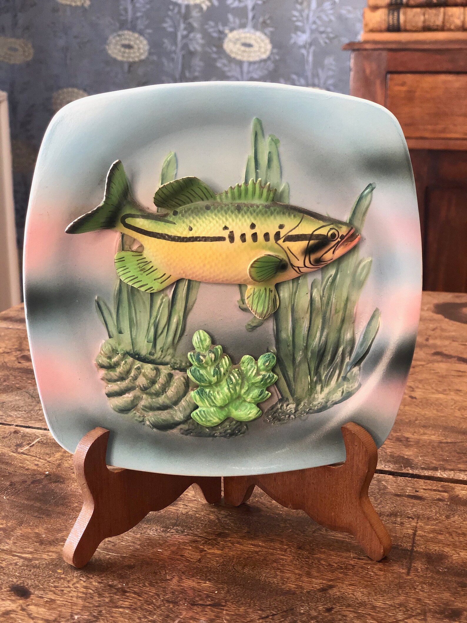 Fish Plate Wall Decor Largemouth Bass Three Dimensional Fish Etsy