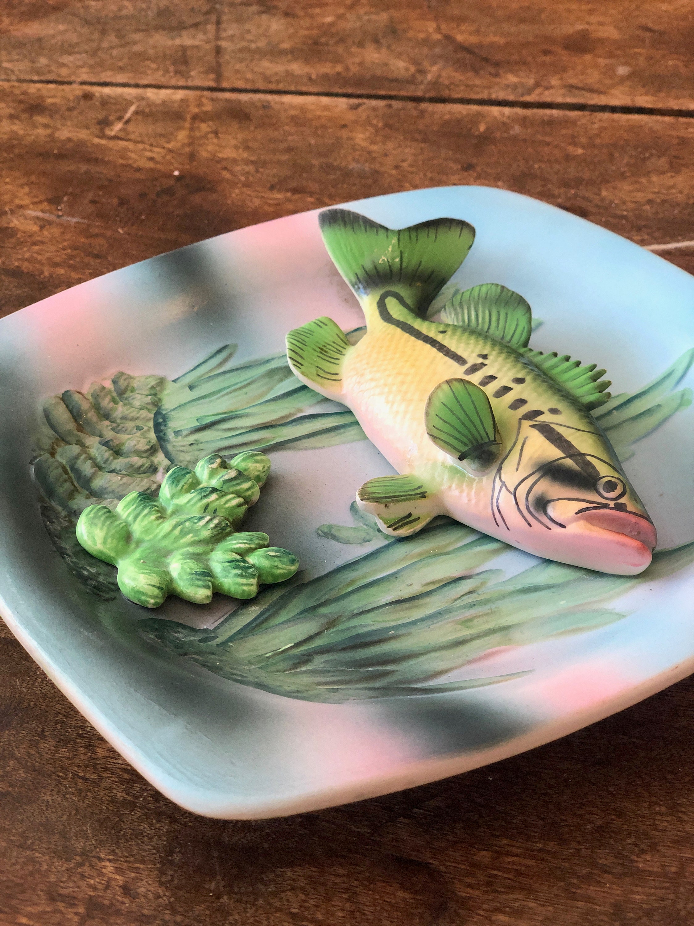Fish Plate Wall Decor Largemouth Bass Three Dimensional Fish Etsy
