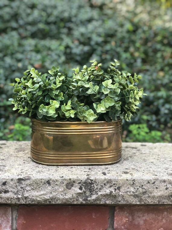 Vintage Brass Planter Brass Flower Box Brass Window Box Etsy