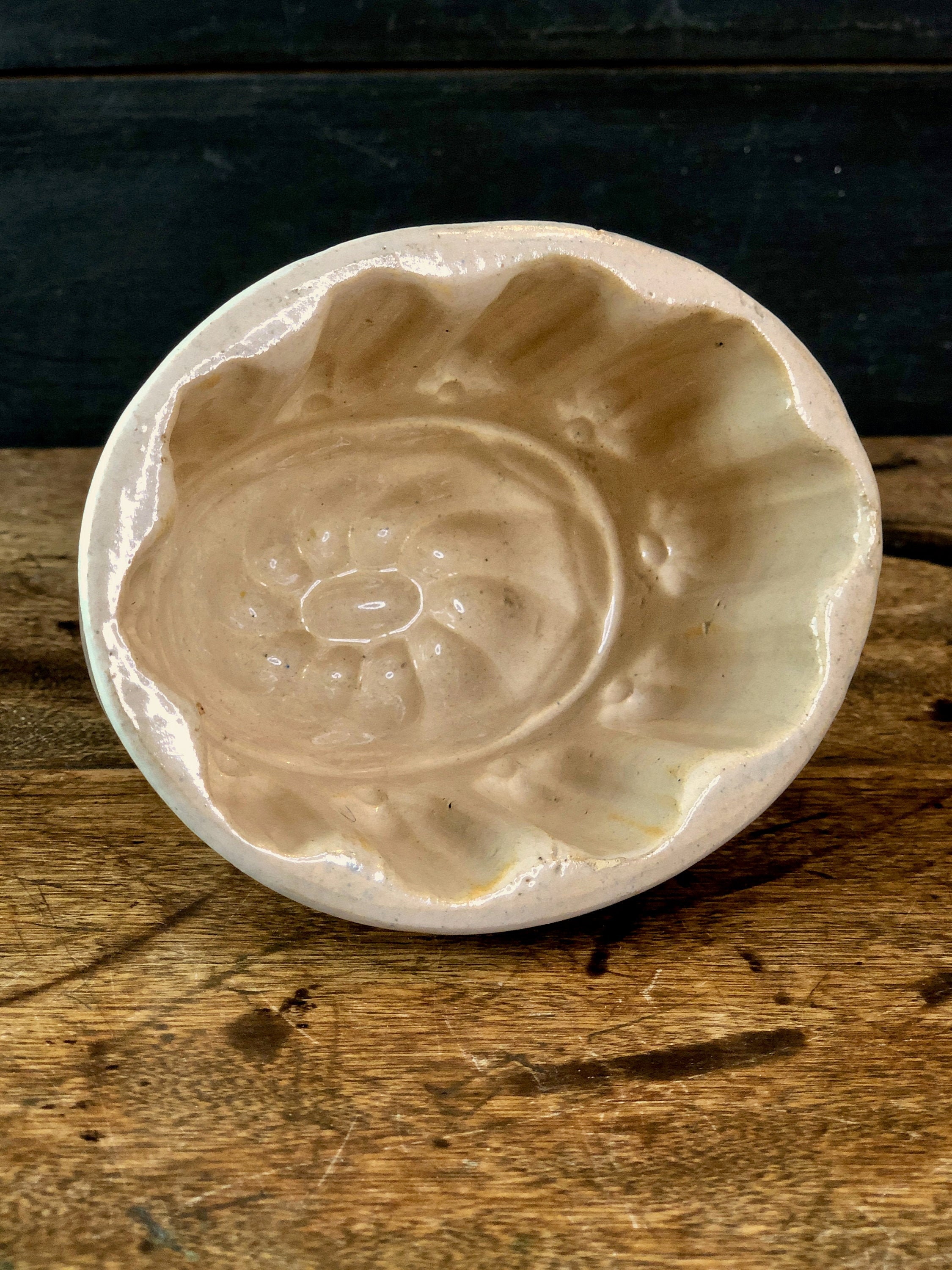 Antique Stoneware Pudding Mold Pottery Mold Farmhouse Etsy