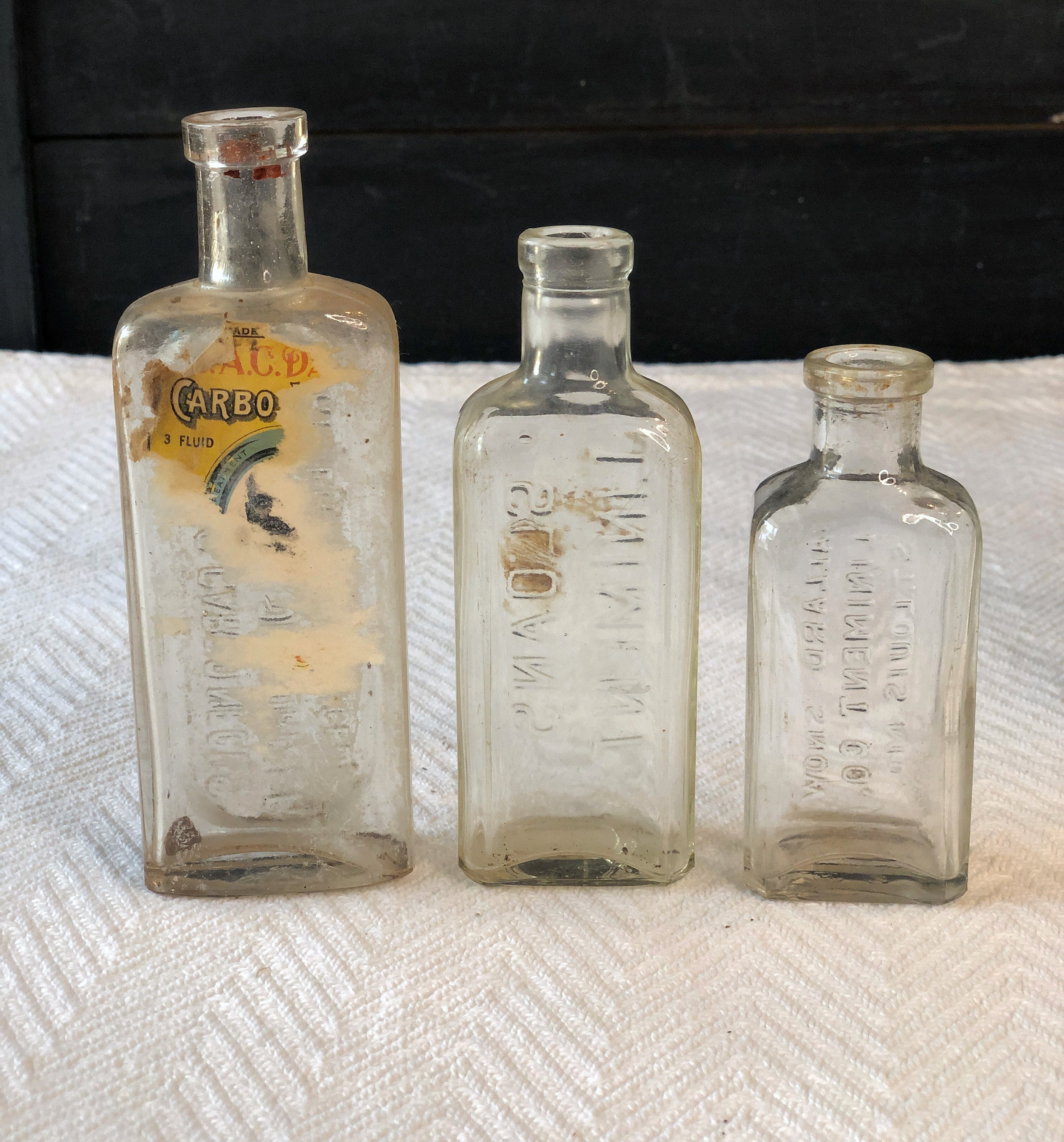 Antique Apothecary Bottles Set of 5 Curated Collection Tall Etsy