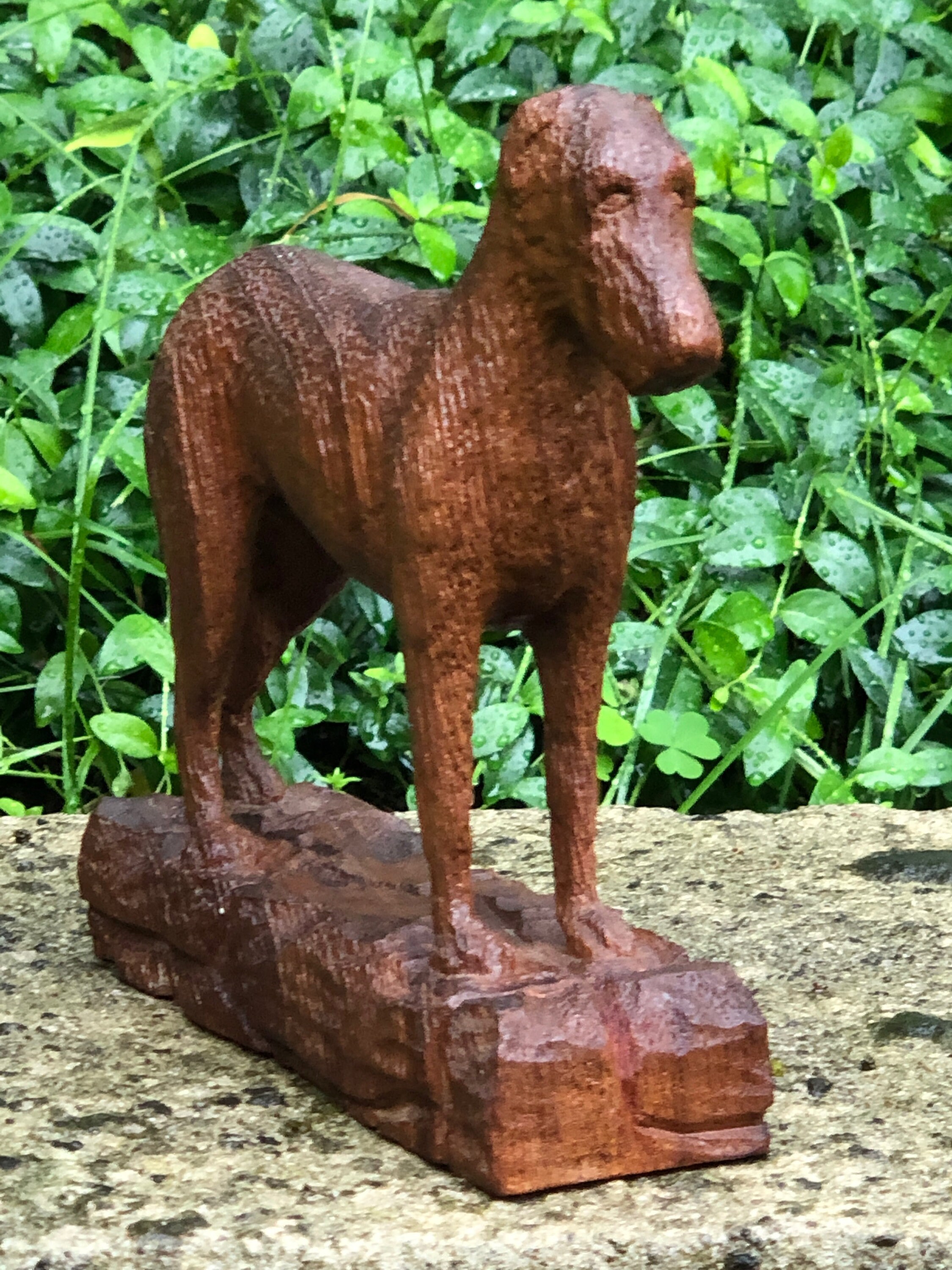 Carved Wood Dog Figurine Hand Carved Wooden Dog Approx. 6 Etsy