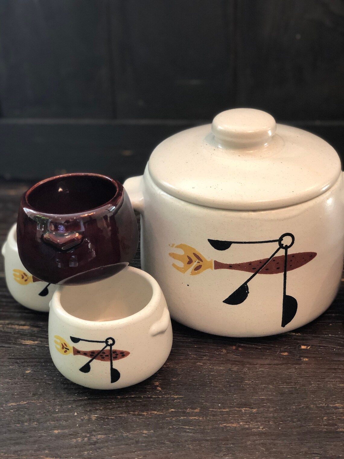West Bend Stoneware Soup Set Soup Tureen Approx. 5 H x Etsy