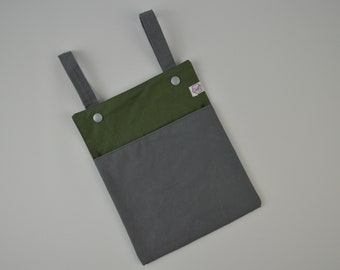 Stuhltasche Dry Oilskin Grün Grau