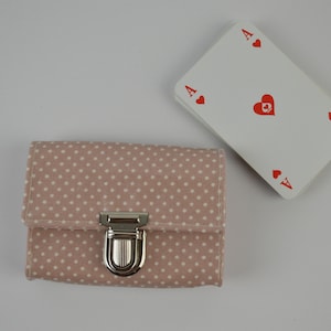 Spielkarten-Tasche dünn Punkte auf Rosé