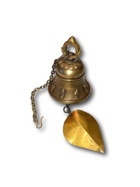 Large Brass Buddhist Bell Nepalese Wind Chime Handmade in Etsy