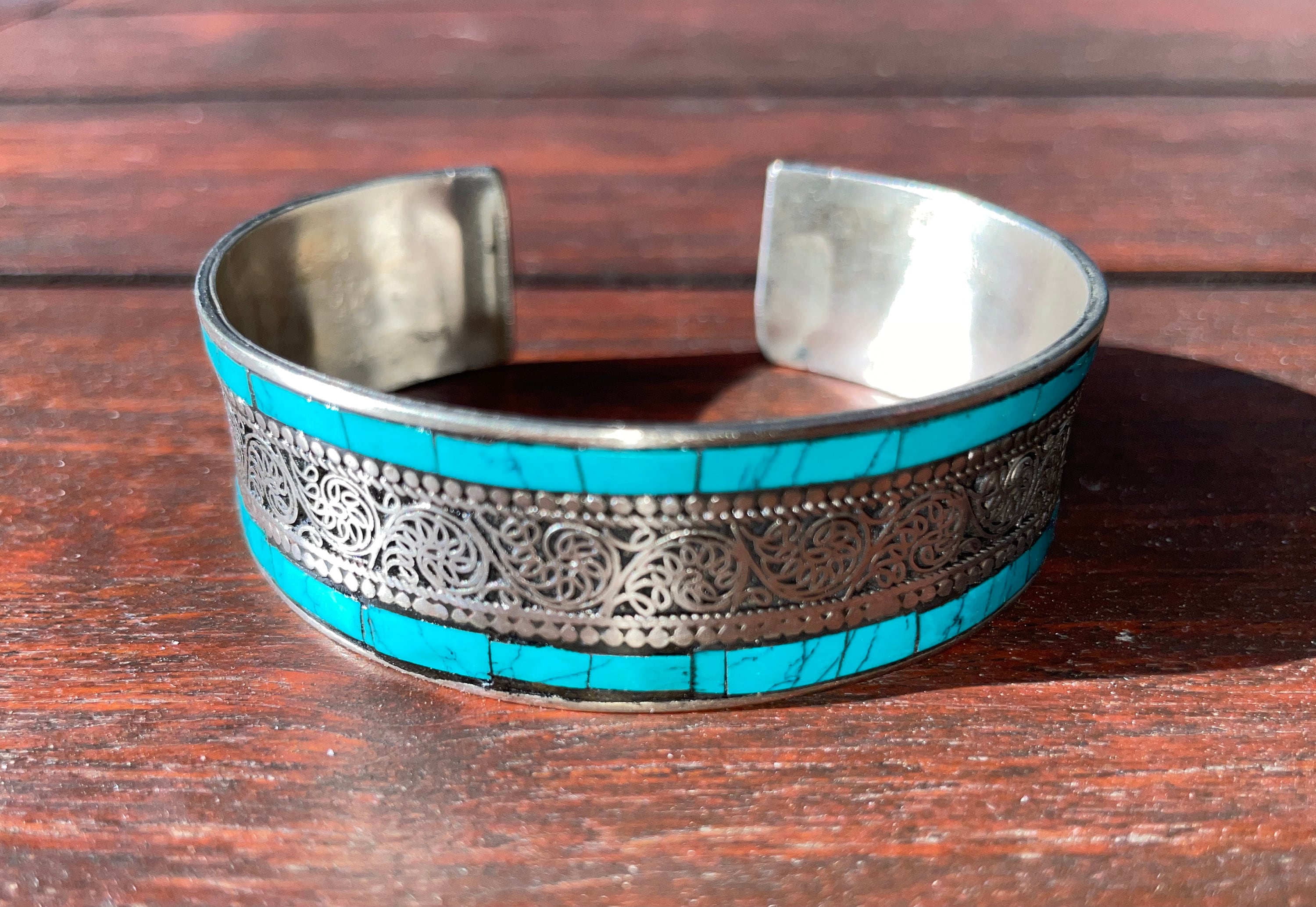 Nepal silver bangle - Etsy 日本