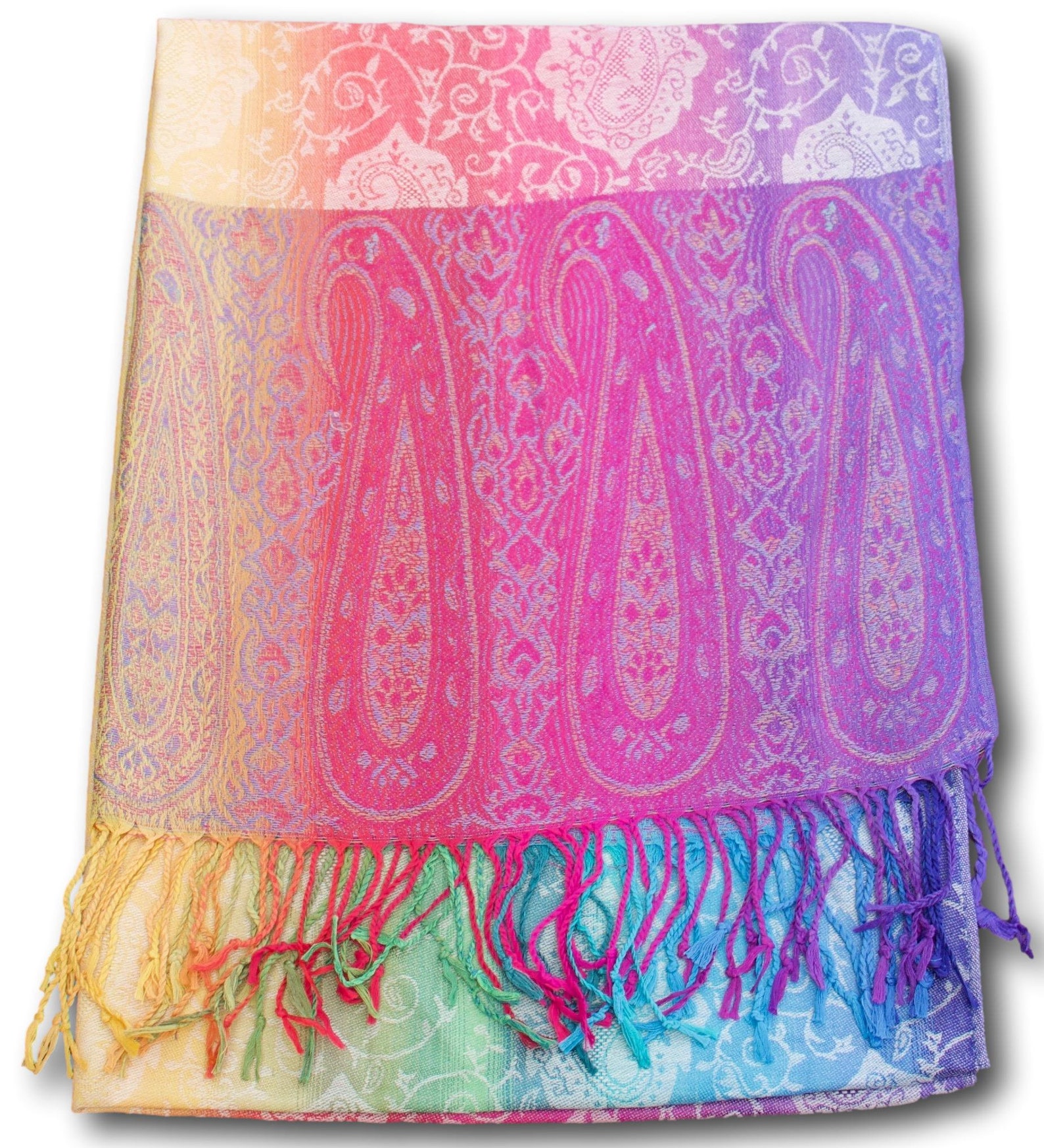 Multicoloured Cashmere Pashmina Scarf Hand Made In Nepal Etsy