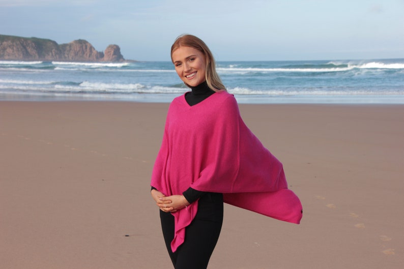 Hand Made In Nepal Pink Cashmere Poncho