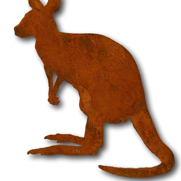 Rustique Kangourou Mur Art Laser Cut Metal Art Mur Suspendu Australiana Wallaby Roo Jardin Extérieur Patio Deck House Home Decor Unique