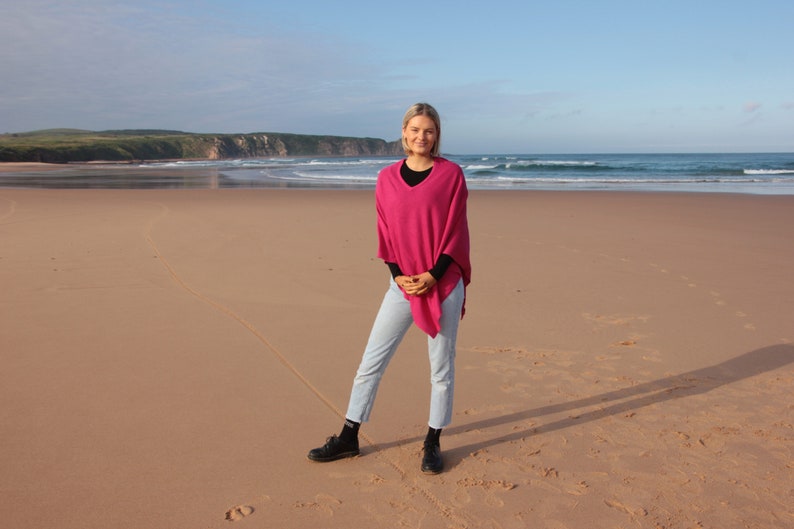 Hand Made In Nepal Pink Cashmere Poncho