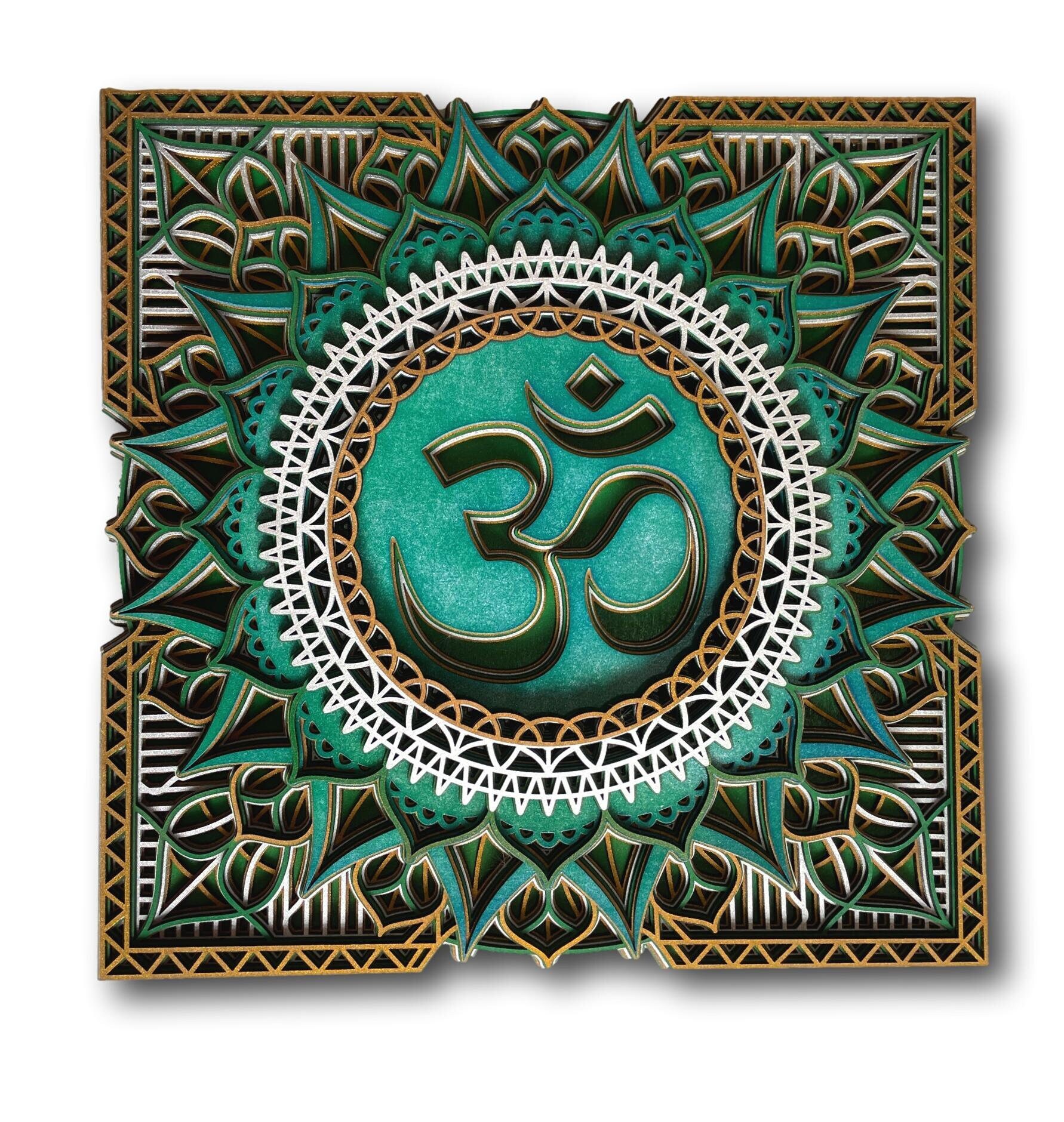 Golden Om Wall Art,indian Om Painting,om Shanti Painting,indian
