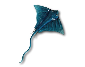 3D Stingray Realistic Wall Art - Handmade Metal Art - Garden Patio Outdoor Coastal Nautical Beach House Ocean Sea Creature Home Decor Unique
