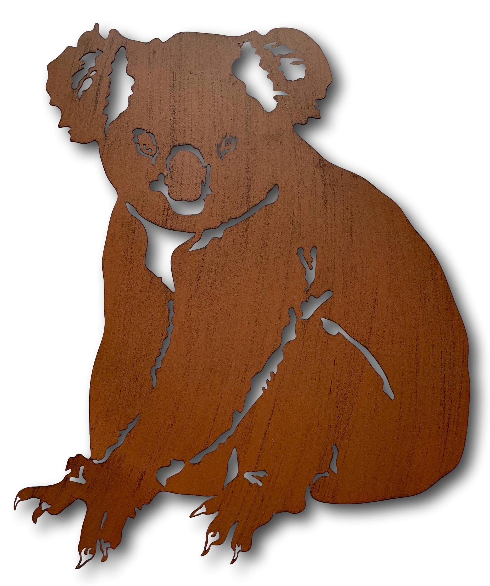 Rustic Koala Wall Art / Yard Art Laser Cut Metal Art L 49cm Etsy