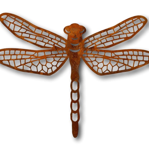 Rustic Dragonfly Wall Art Laser Cut Metal Art - Handmade House Garden Deck Porch Patio Outdoor Home Living Decor Wall Hanging Australiana