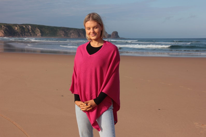 Hand Made In Nepal Pink Cashmere Poncho