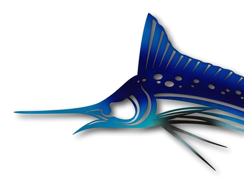 Marlin / Swordfish Wall Art Handmade Laser Cut Metal Art Etsy