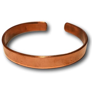 100% Pure Copper Nepalese Tibetan Buddhist Bracelet Cuff - Handmade In Nepal - Ayurvedic Copper Health Healing Benefits - Malleable - Plain