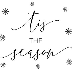 Tis the season sign | Christmas sign | Printable Christmas art | Christmas decor | Christmas art | Holiday sign | Digital art
