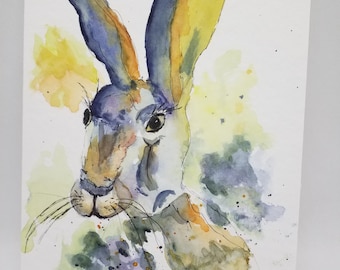 Hase Osterhase Aquarell, Unikat, Original , Malerei, Bild, Dekoration