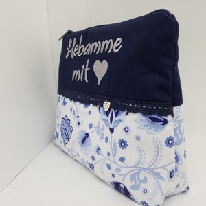 Herz & Heim® Personalisierte Kosmetiktasche 'ON TOUR' Mit Namen | 20.5x12 Cm, Baumwolle, Für Reisen