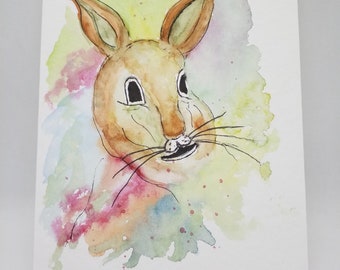 Hase Osterhase Aquarell, Unikat, Original , Malerei, Bild, Dekoration