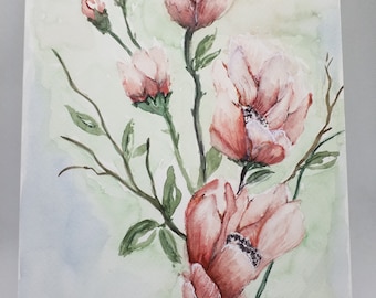 Aquarell, original, Ostern, Magnolie, Unikat, kein Druck