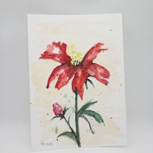 Aquarell, original, Tulpen, Blume, Unikat, kein Druck, Handgemacht