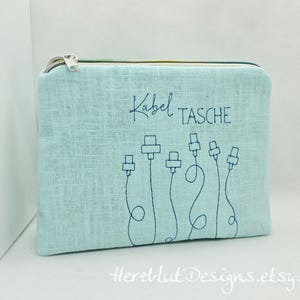 KABEL TASCHE Mädelskram, Kosmetiktäschchen, Notfalltasche, Geschenk Mädchen /Junge Gr. L