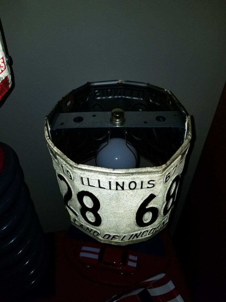 Custom Made License Plate Lamp Shades. Etsy