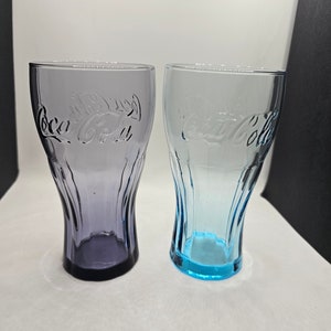 Variety of 2 colored Coca Cola Glasses