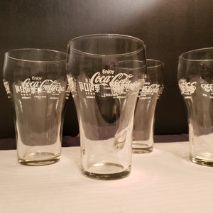 Set of 4 Coca Cola Multiple language World Glasses, Glass