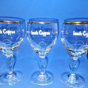 Set of 3 Irish Coffee Glasses, Glass