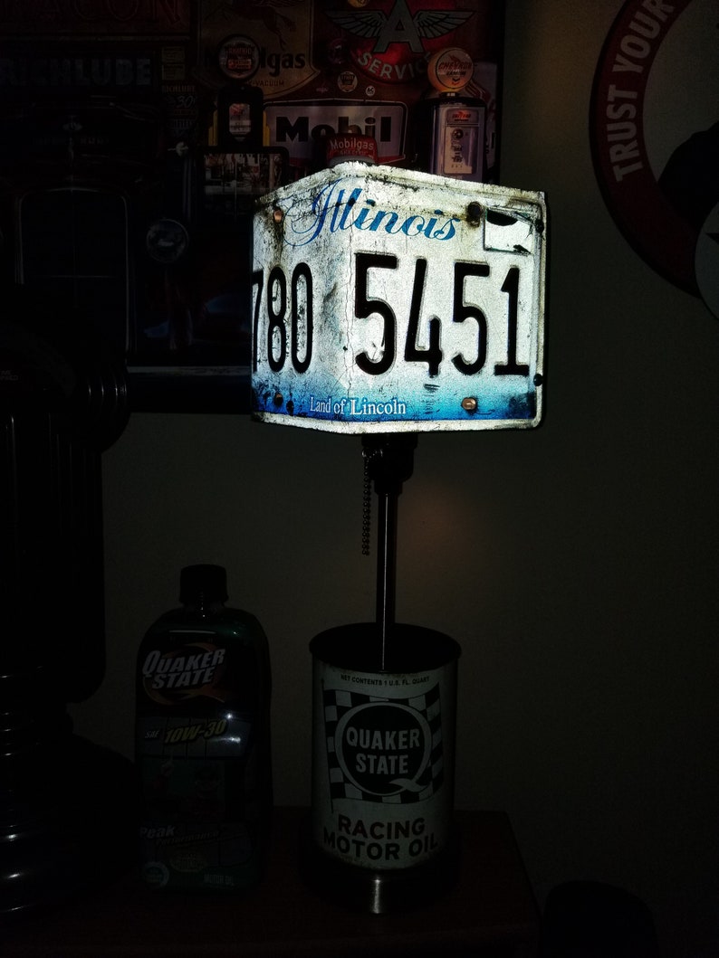 Custom Made License Plate Lamp Shades. Etsy