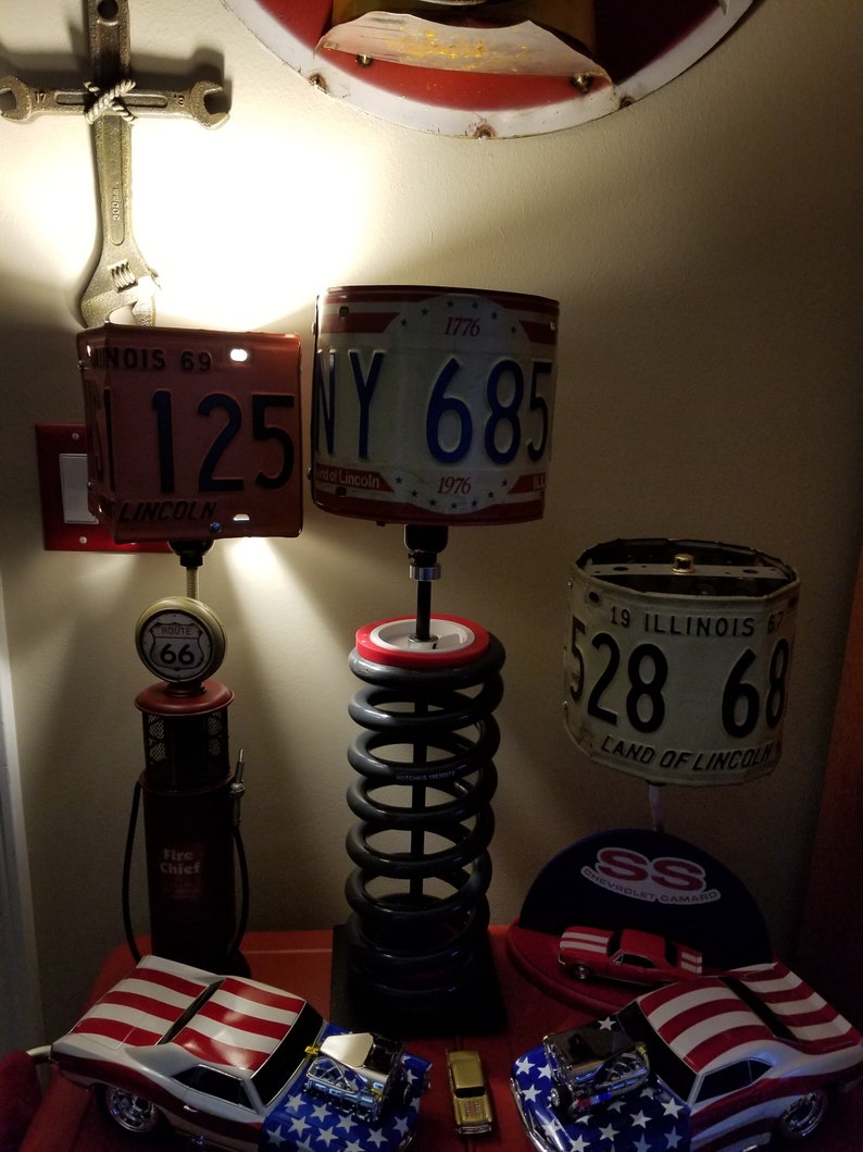 Custom Made License Plate Lamp Shades. Etsy