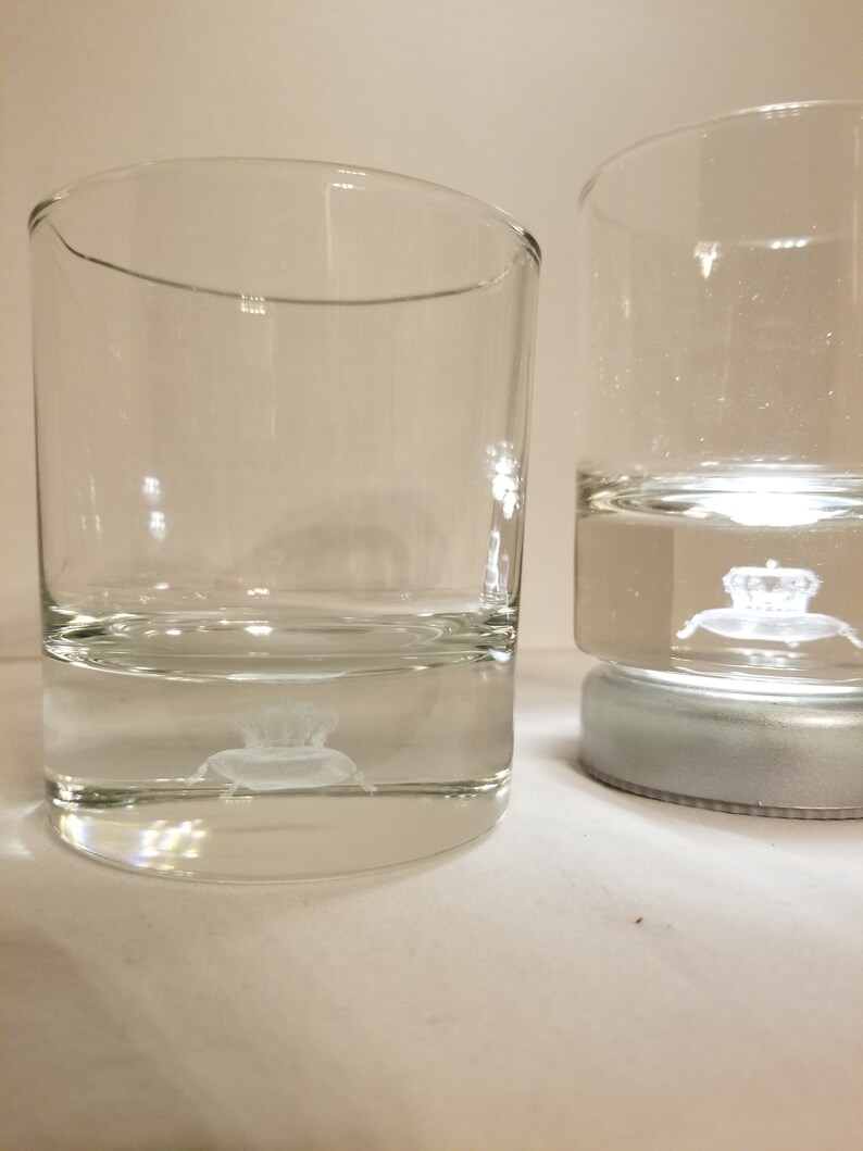 Set of 2 Crown Royal 3D Floating Crown Glass, Glasses. Etsy