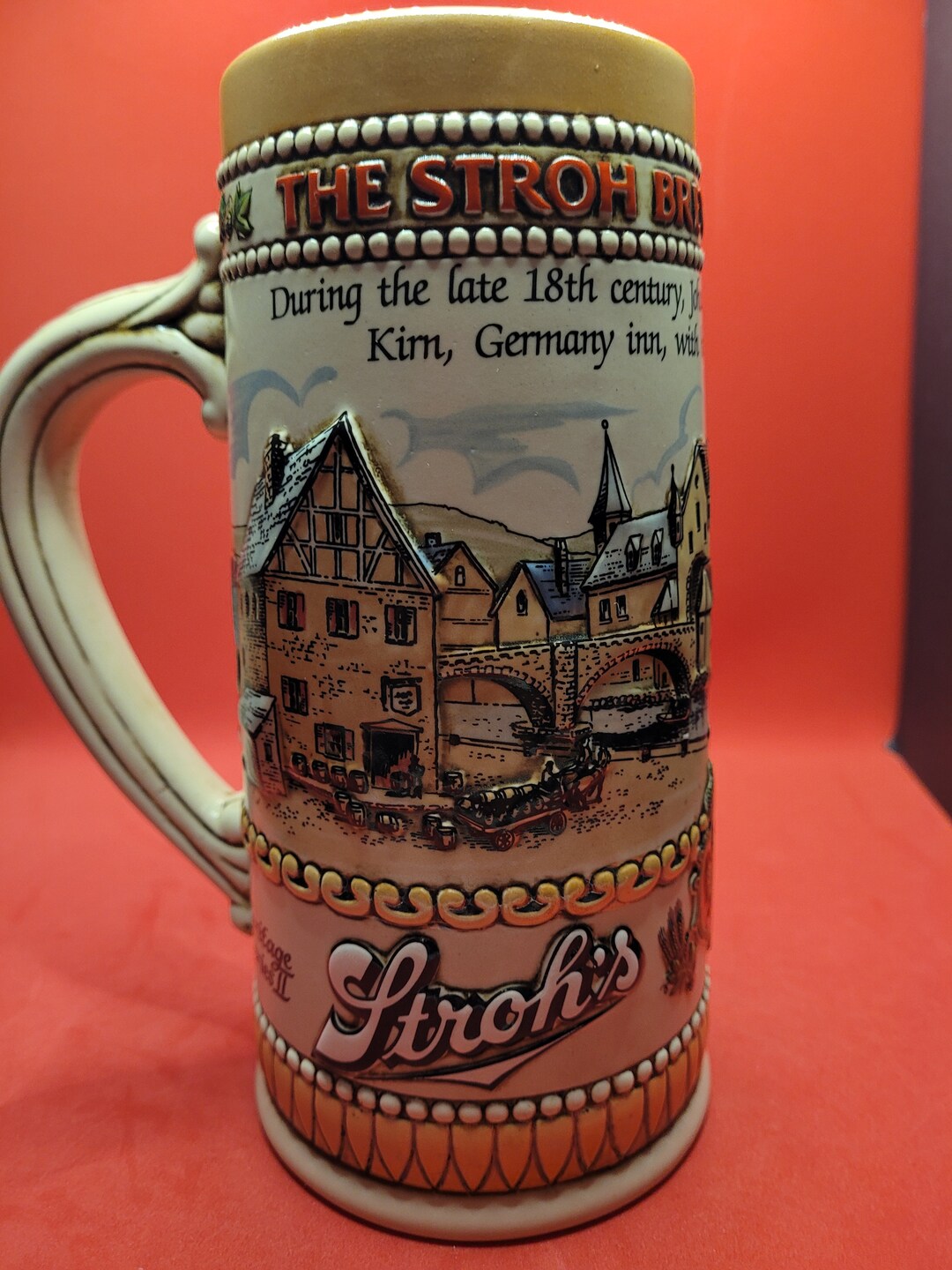 Beautiful Collectible Stroh's Beer Stein, Mug, Glass 130325 Etsy