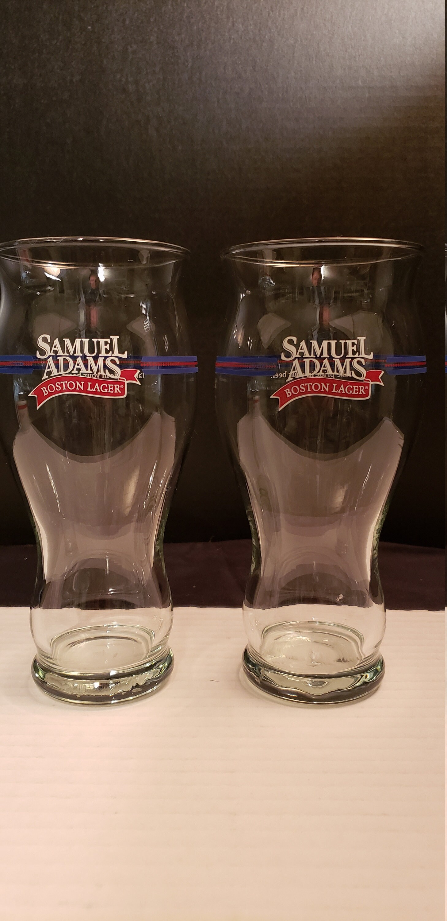 Set of 2 LARGE Samuel Adams Beer Glasses Glass. Etsy