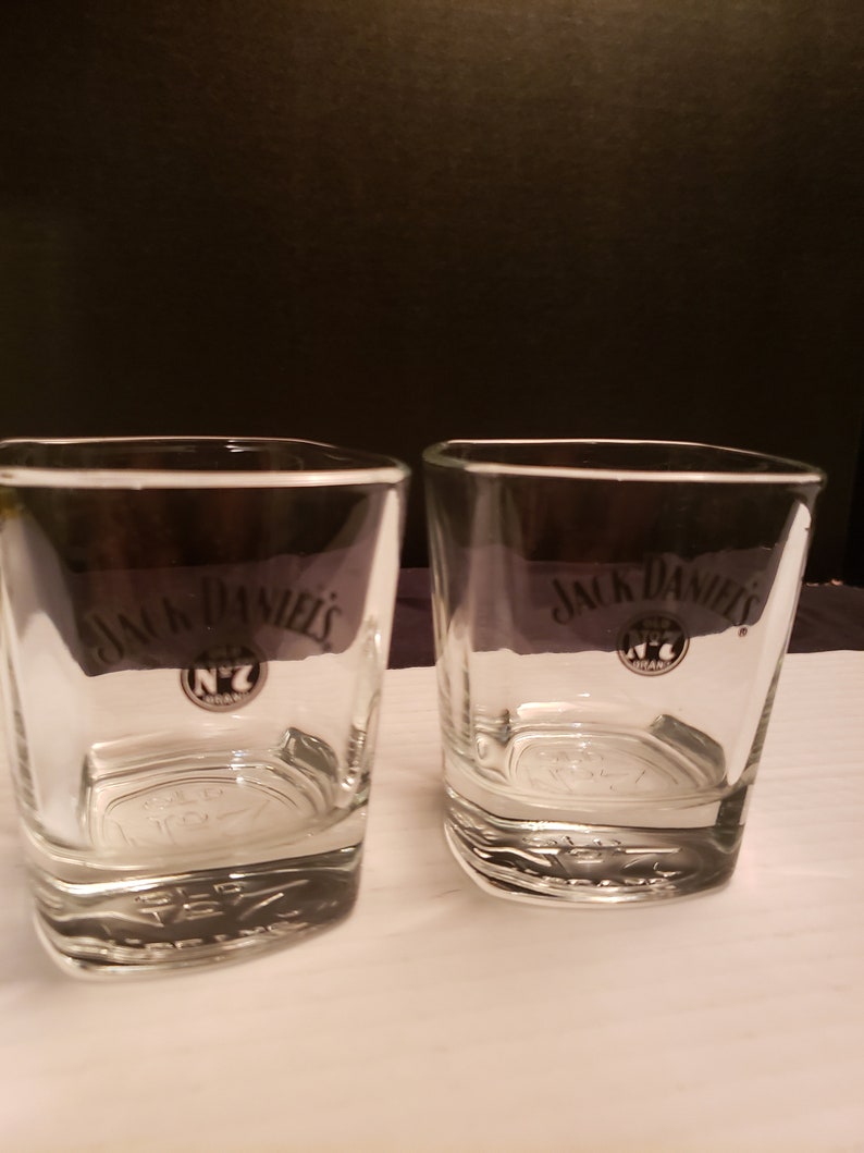Set of 2 Jack Daniels Old No7 Rock Glasses Glass