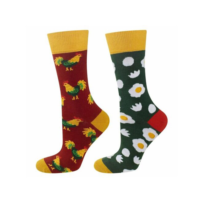 Men's Chicken and Eggs Socks Pair Novelty Animal Socks Etsy