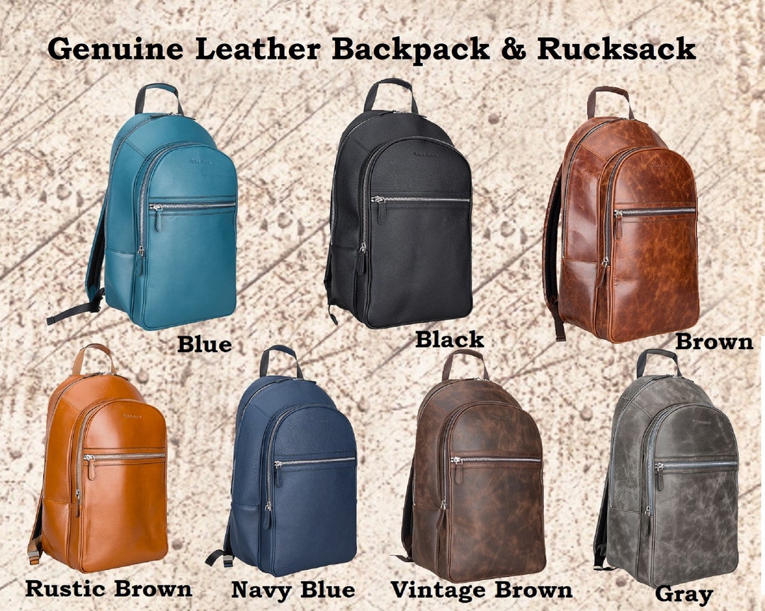 Genuine Leather Backpack Best Leather Rucksack Men/women Etsy