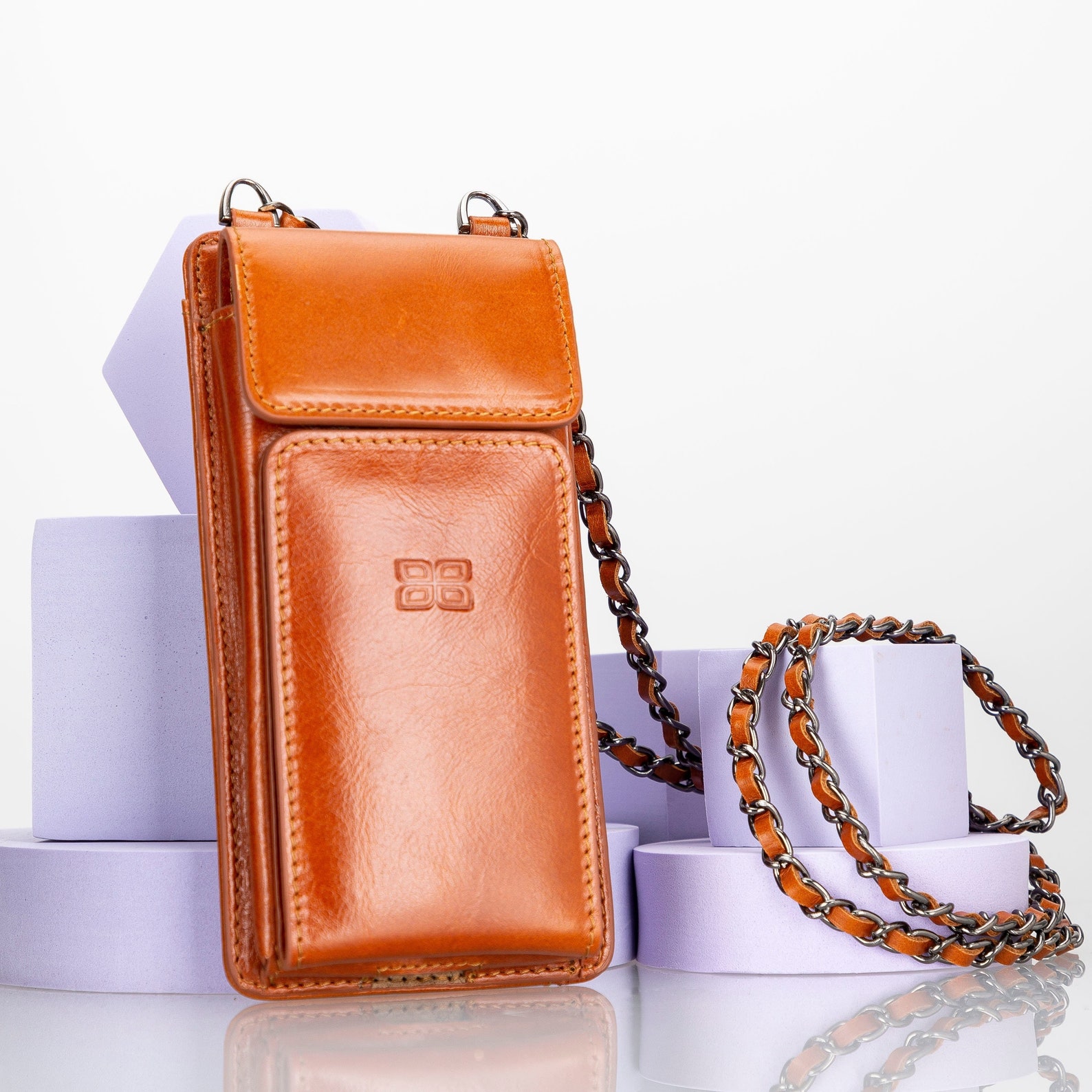 Genuine Leather Cross Body Phone Bag Personalization Etsy
