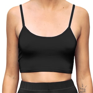 Cropped spaghetti strap tank top top