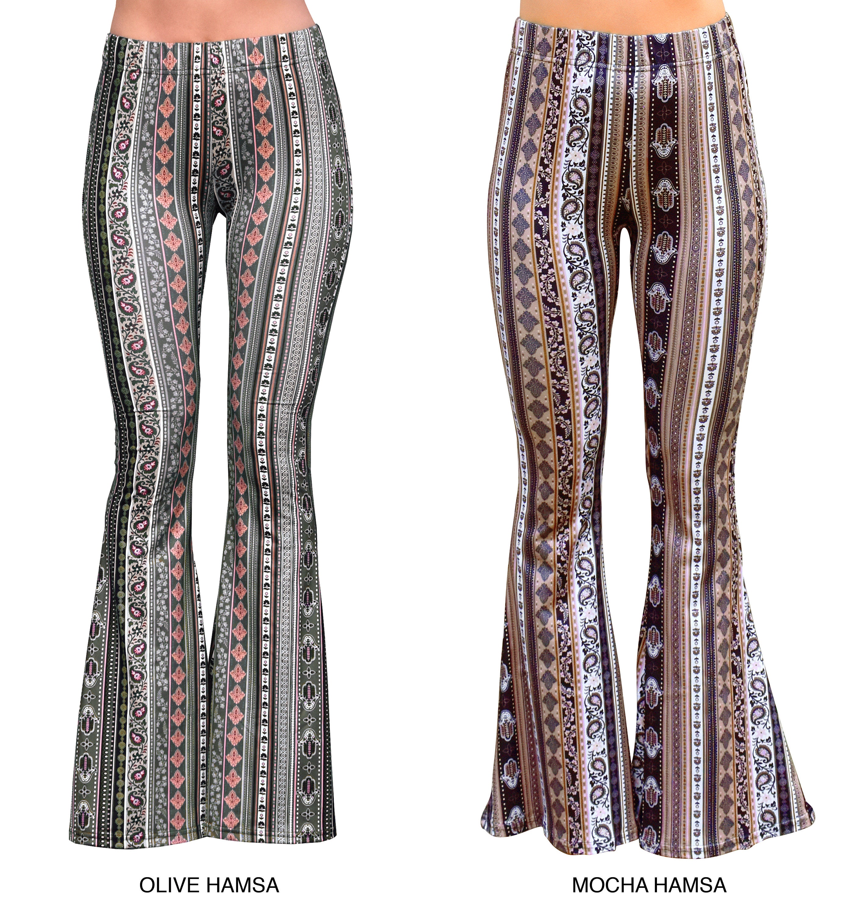 Patterned Bell Bottom Yoga Pants seeds.yonsei.ac.kr